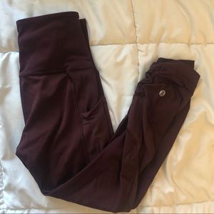 Ribbed Maroon lululemon pants *rare*